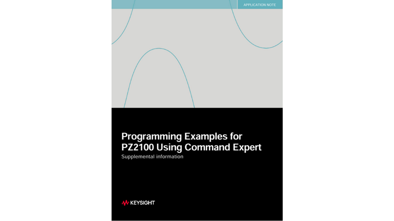 Programming Examples for PZ2100 Using Command Expert
